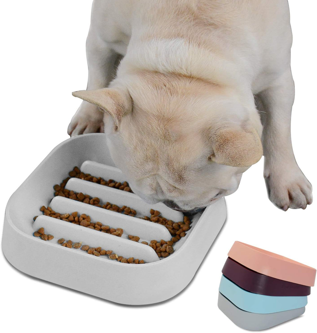 Healthy Slow Feeding Dog Bowl for French Bulldog