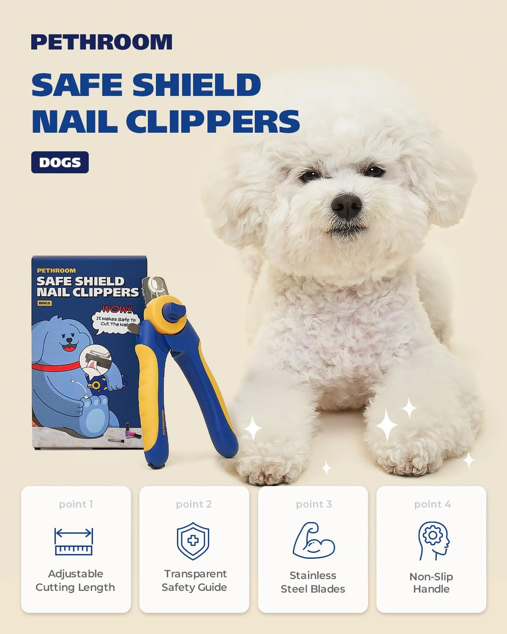 PETHROOM Professional Dog Nail Clipper