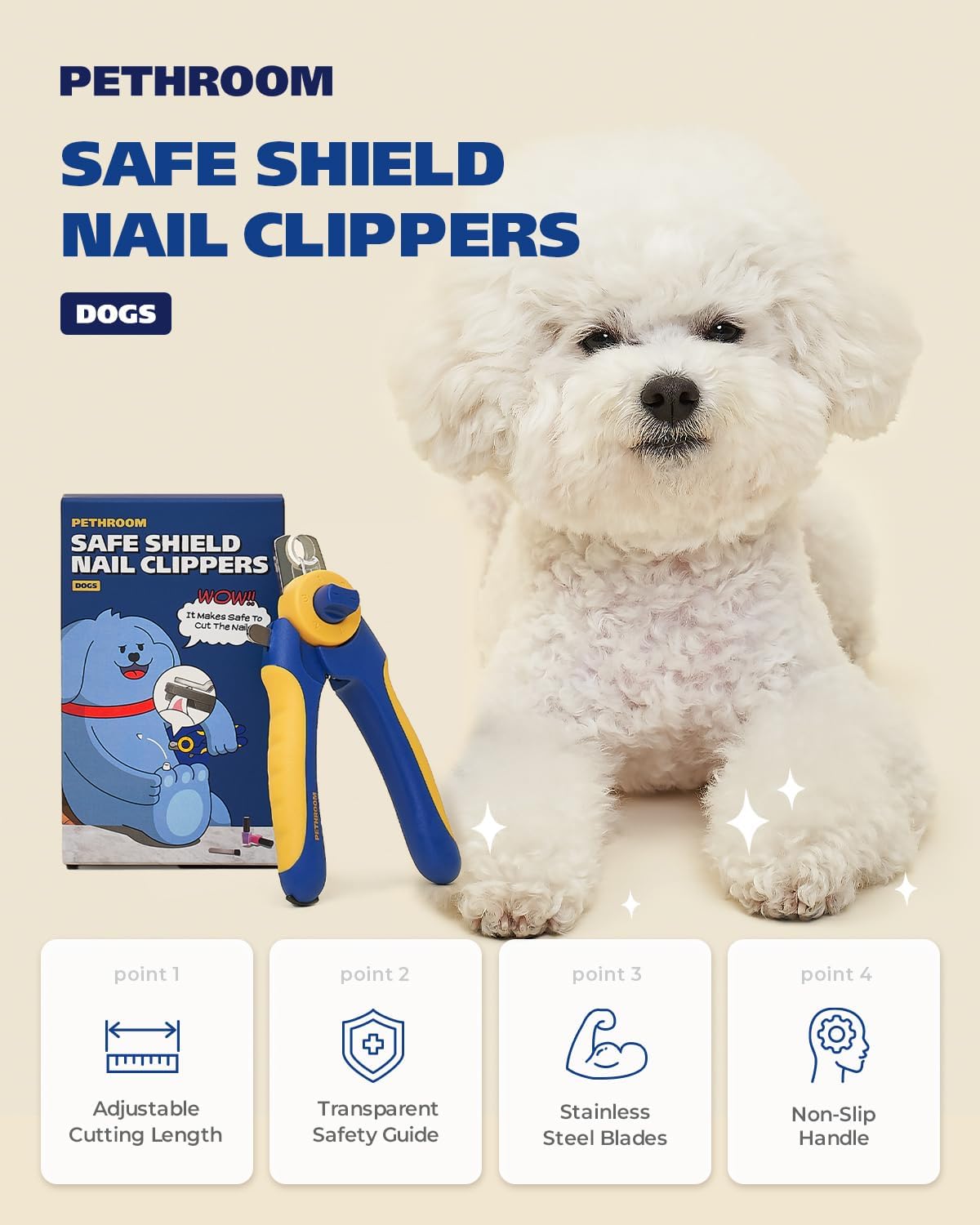 PETHROOM Professional Dog Nail Clipper