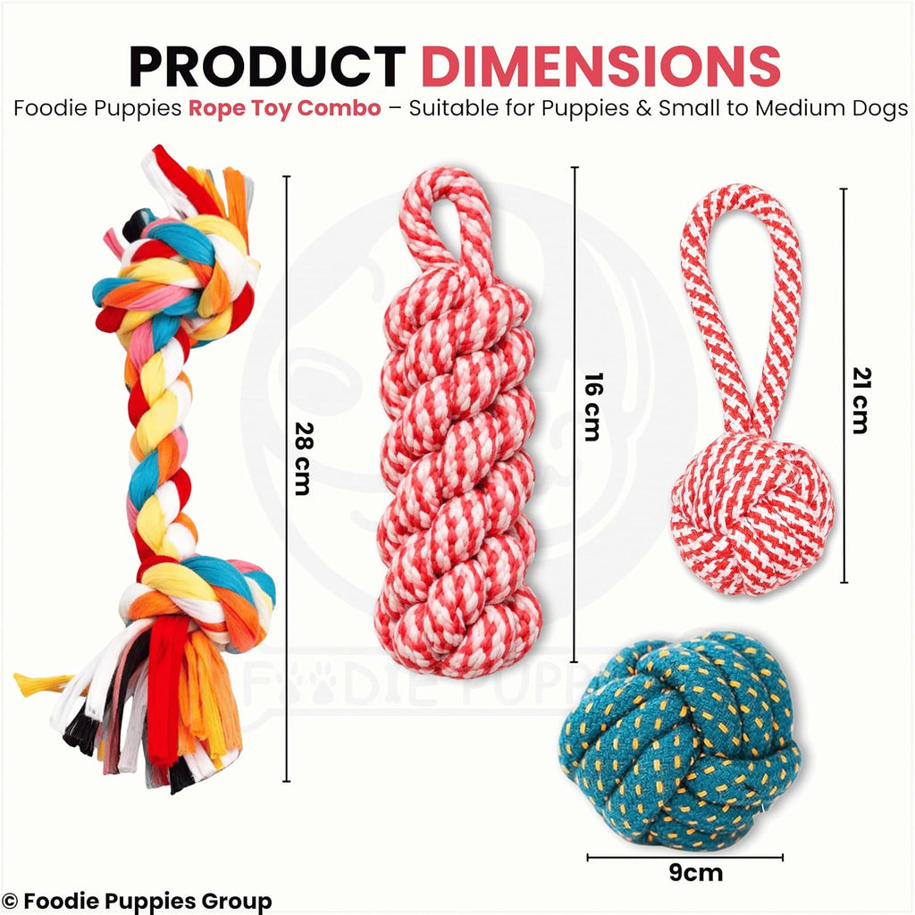 Foodie Puppies Interactive Dog Cotton Rope Chew Toy