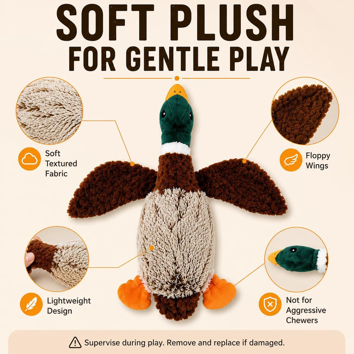 Duck Dog Toy Squeak Toy